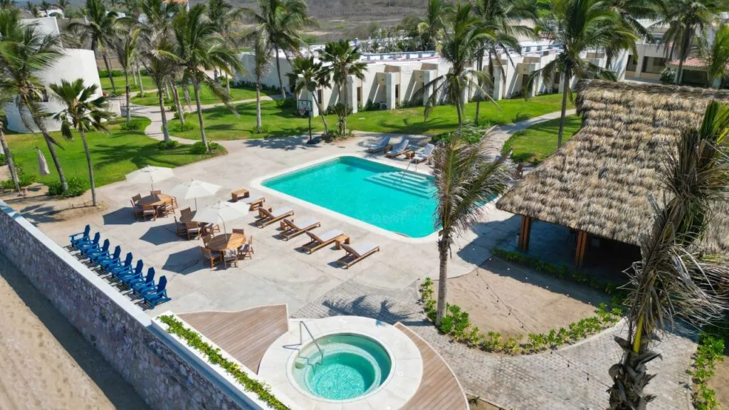 Aerial view of the grounds at Oceánica in Mazatlán