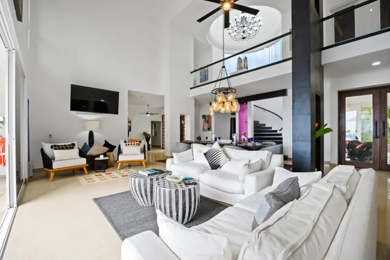 Shared living area at Villa Xzavian.