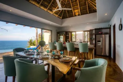 Ocean-facing dining area at Casa Miramar.