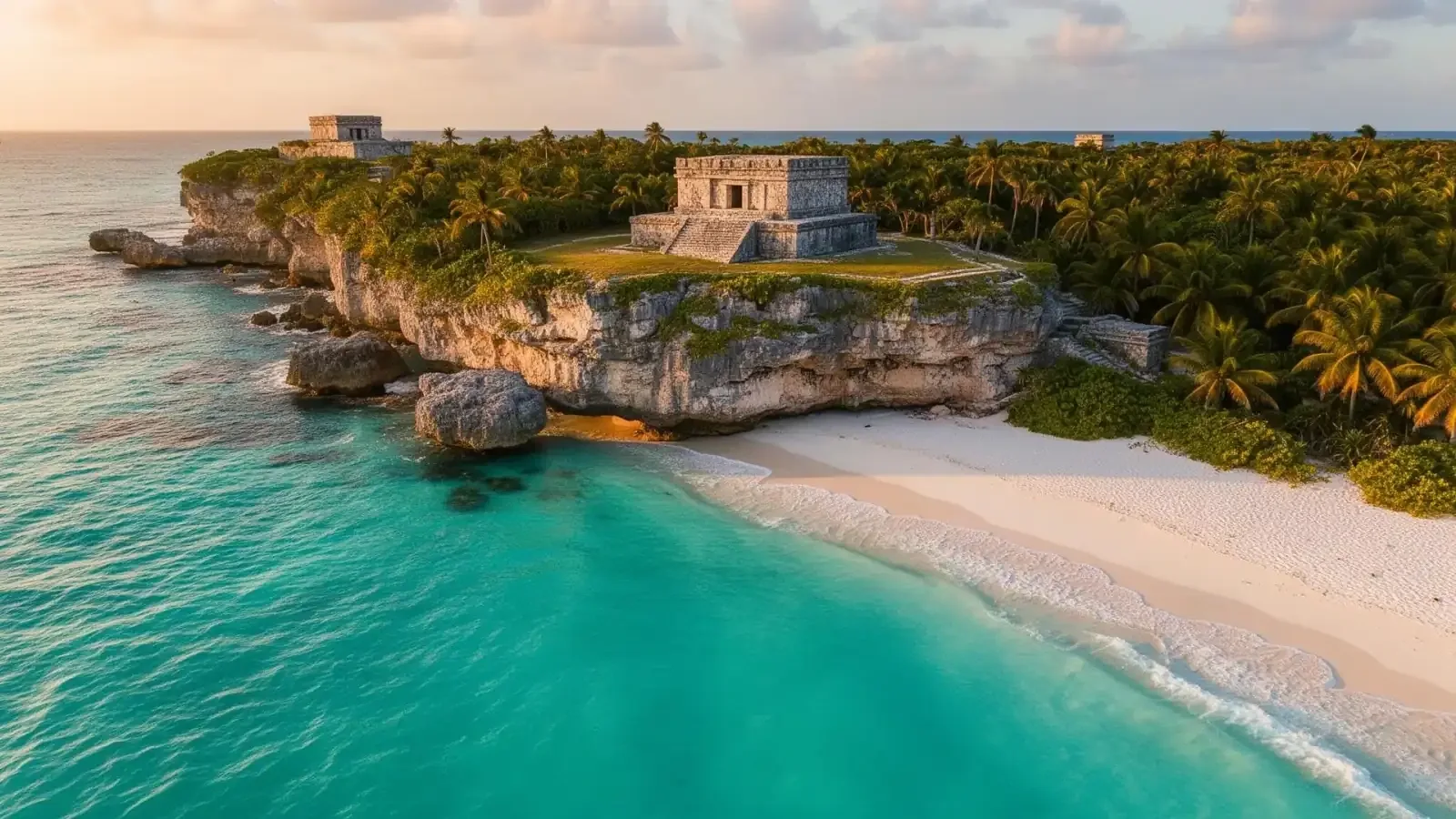 Tulum coastal surroundings pictured on the Sanctuary Tulum contact page.