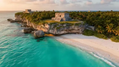 Tulum coastal surroundings pictured on the Sanctuary Tulum contact page.