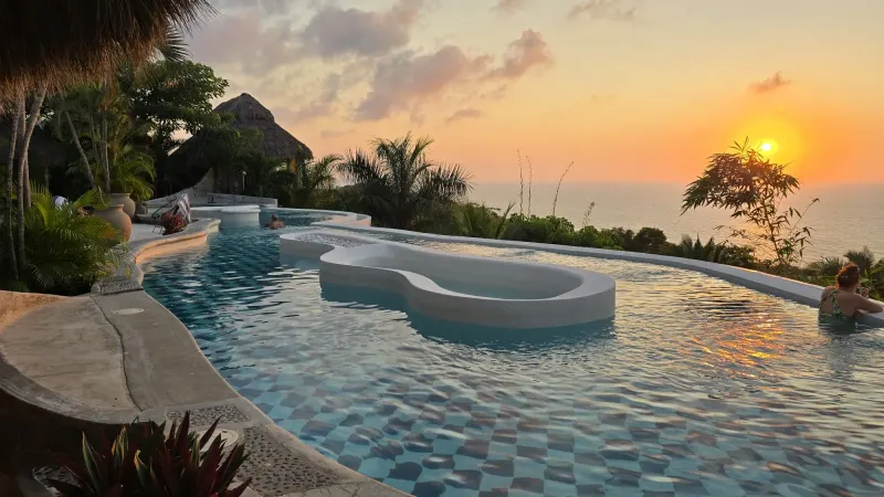 Pool terrace at Casa Itzamara.