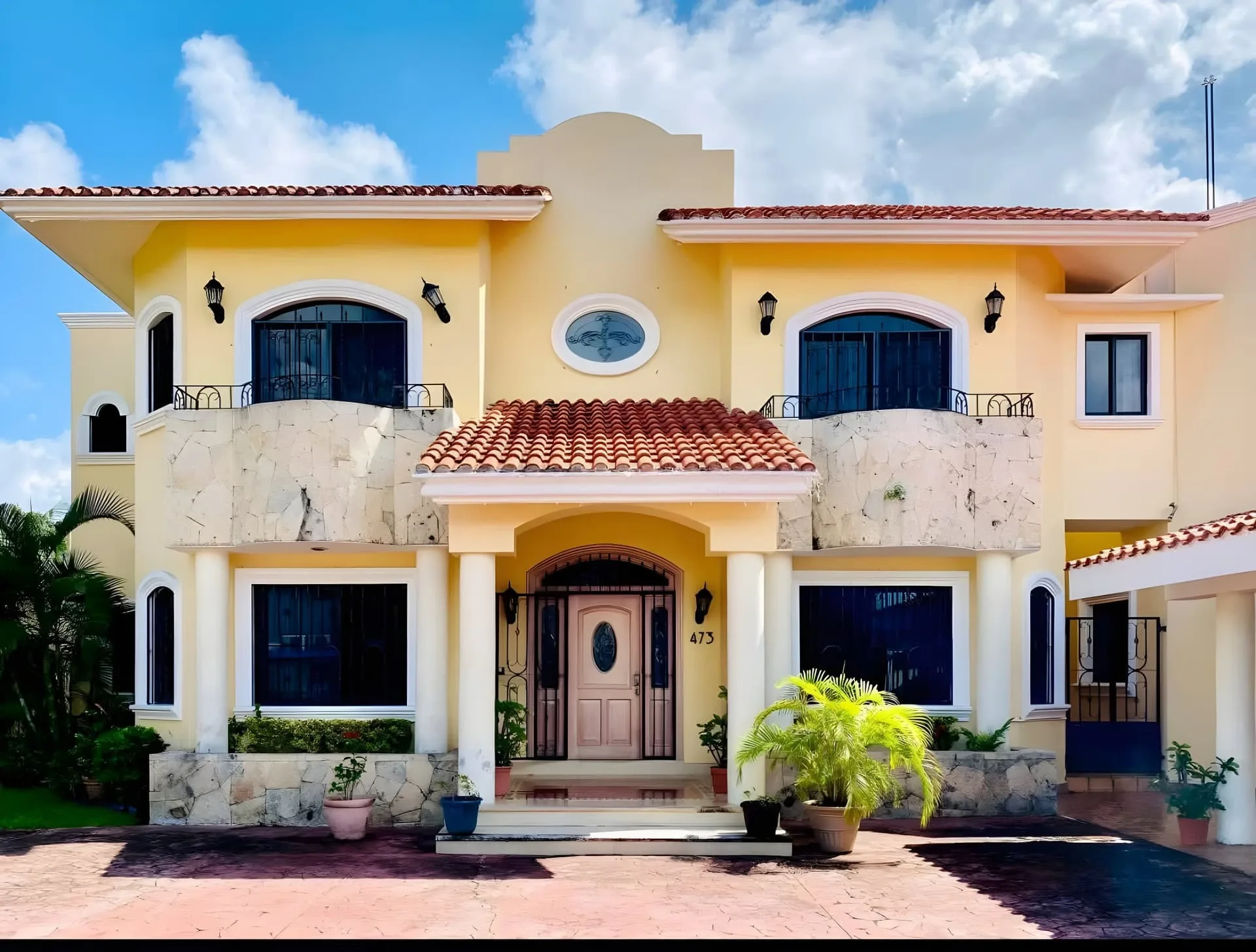 The Hacienda facade at MindScape Retreat.