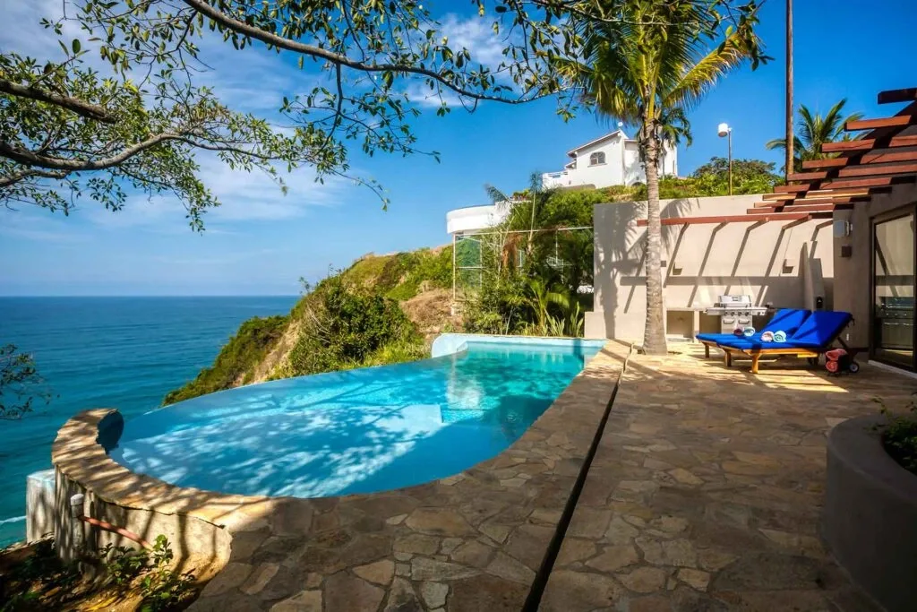 Pool and outdoor space pictured at Casa Miramar.