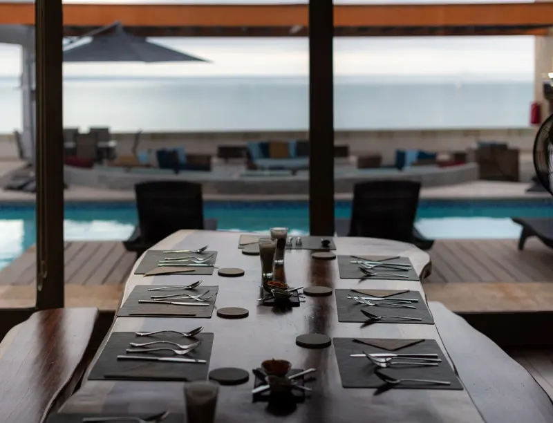 Dining space shown for the Ambio Mexico residential programs.